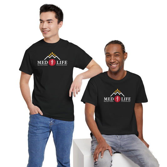 MEDLIFE Classic Black Cotton Tee