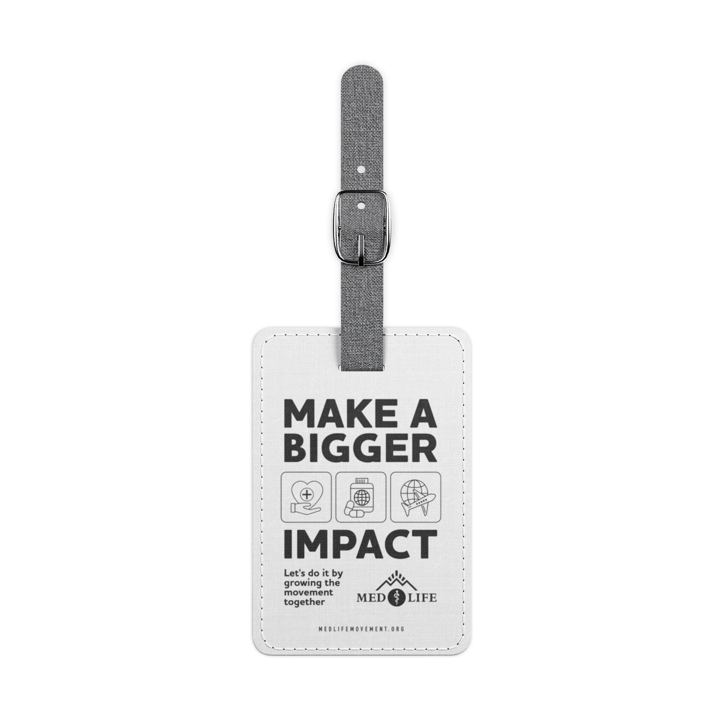 MEDLIFE White Polyester Luggage Tag – Make a Bigger Impact