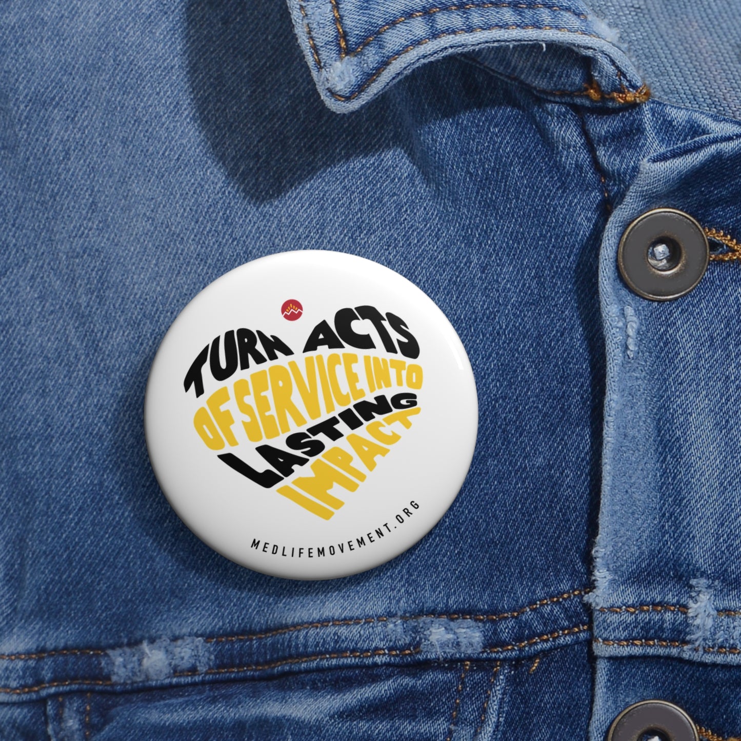 MEDLIFE Custom Pin Button (White)
