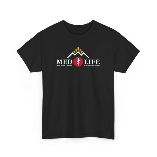 MEDLIFE Classic Black Cotton Tee